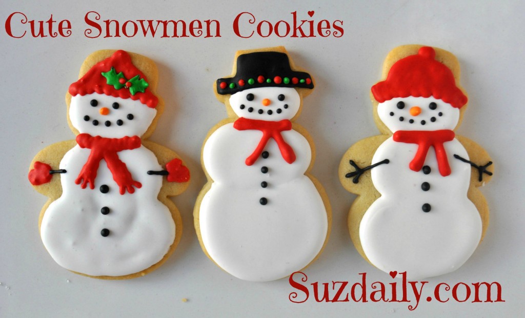 cute snowmen cookies